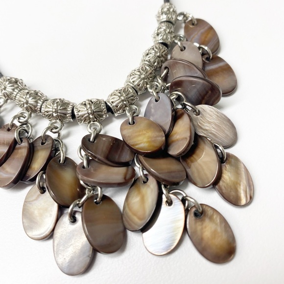 Lia Sophia Verona Mother of Pearl Bib Necklace - Picture 4 of 6